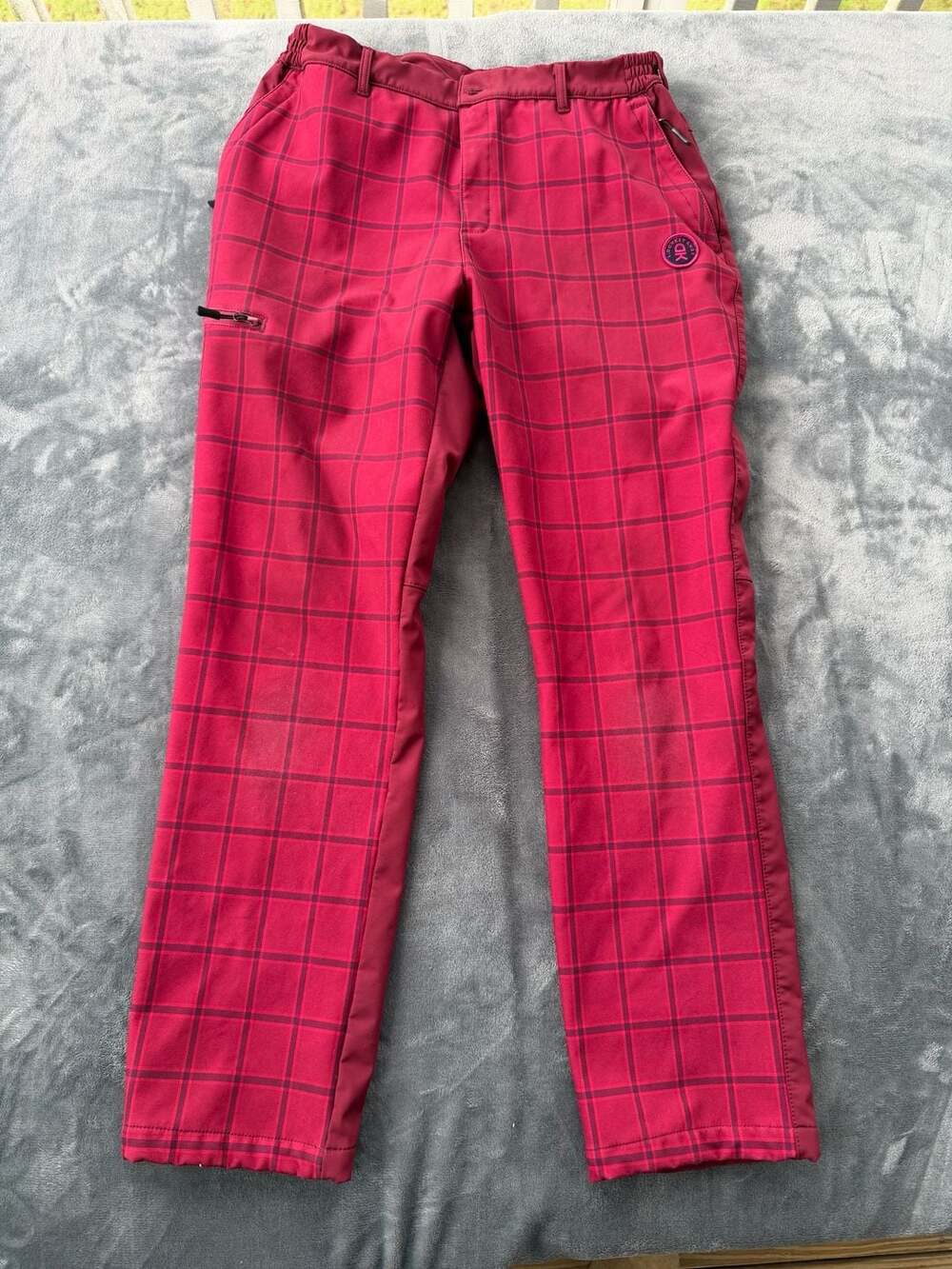 Little Donkey Andy Women's Fleece-Lined Softshell Hiking and Ski Pants in Red